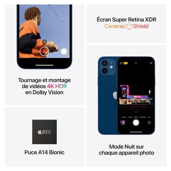 APPLE iPhone 12 mini 128Go Bleu