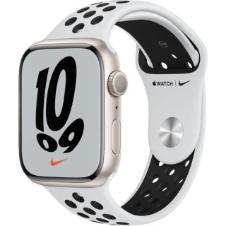 Apple Watch Nike Series 7 GPS - 45mm - Boîtier Starlight Aluminium -