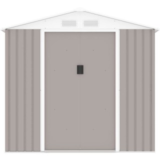 Abri de jardin en métal 4,07 m² - Kit d'ancrage inclus - Taupe