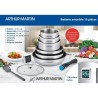 Batterie de cuisine 10 pieces Arthur Martin – Acier Inoxydable - poignée amovible - tous feux dont induction