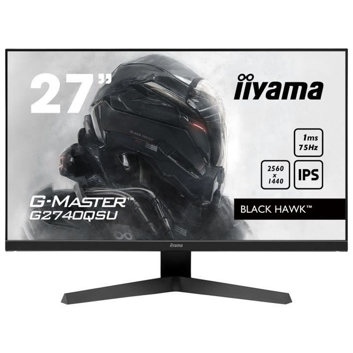Ecran PC Gamer - IIYAMA G2740QSU-B1 G-Master Black Hawk - 27 QHD 2K -