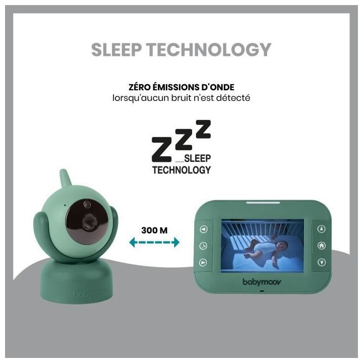 Babymoov Babyphone vidéo YOO Master - Caméra motorisée avec vue a 3