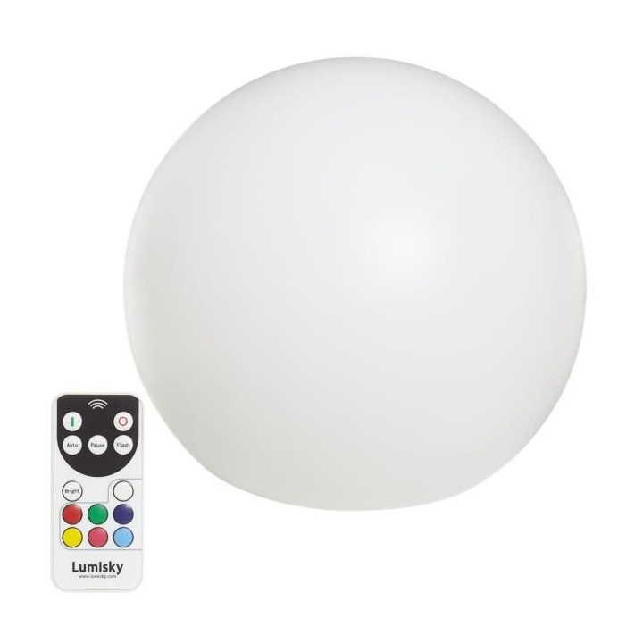 LUMISKY - Boule lumineuse sans fil flottante LED - multicolore dimmabl