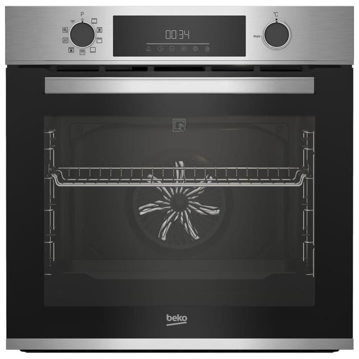 Four encastrable pyrolyse - chaleur brassée BEKO - BBIE12300XP - Inox