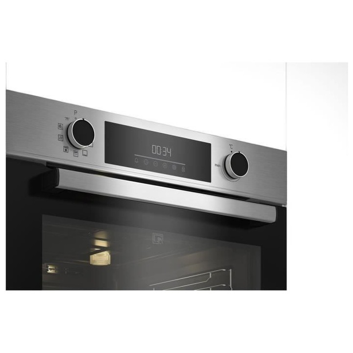 Four encastrable pyrolyse - chaleur brassée BEKO - BBIE12300XP - Inox