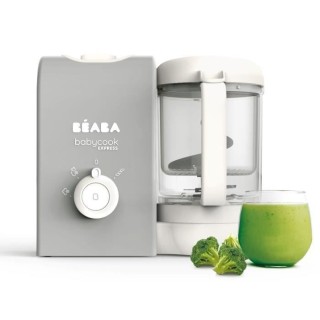 BEABA, Babycook Express, Robot Bébé 4 en 1 Mixeur-Cuiseur, Gris Velo