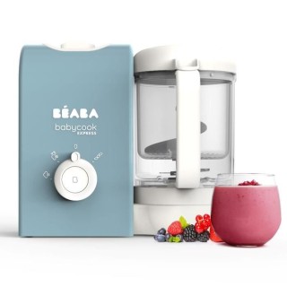BEABA, Babycook Express, Robot Bébé 4 en 1 Mixeur-Cuiseur, Bleu Balt