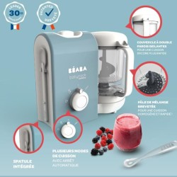 BEABA, Babycook Express, Robot Bébé 4 en 1 Mixeur-Cuiseur, Bleu Baltique