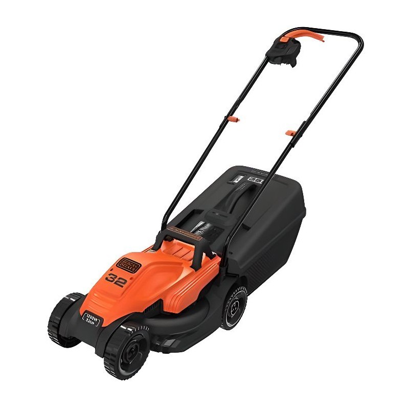 BLACK+DECKER Tondeuse a Gazon Electrique Filaire 1200W 32 cm - BEMW451-QS - 3 Hauteurs Réglables - Idéale Jusqu'a 300 m²