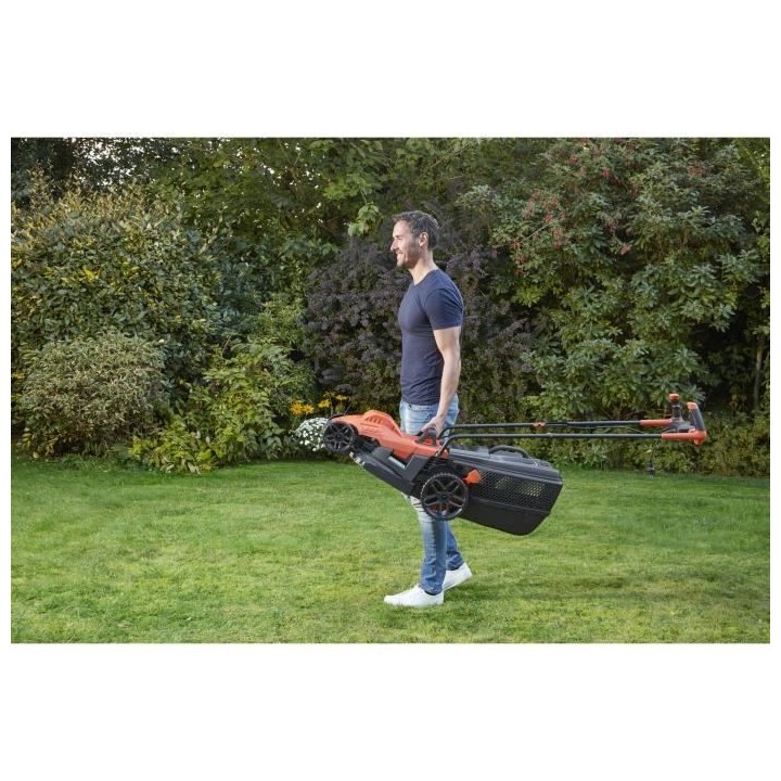 BLACK+DECKER Tondeuse Filaire 1400W Poignée BIKE BEMW461BH-QS 34 cm -