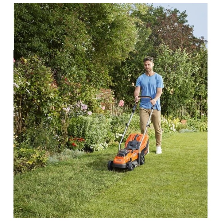 BLACK+DECKER Tondeuse 18V BCMW3318L2-QW 33 cm - Jardin Jusqu'a 350 m²