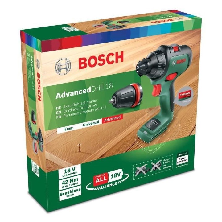 Perceuse-visseuse sans-fil Bosch - AdvancedDrill 18 (Livrée sans batt