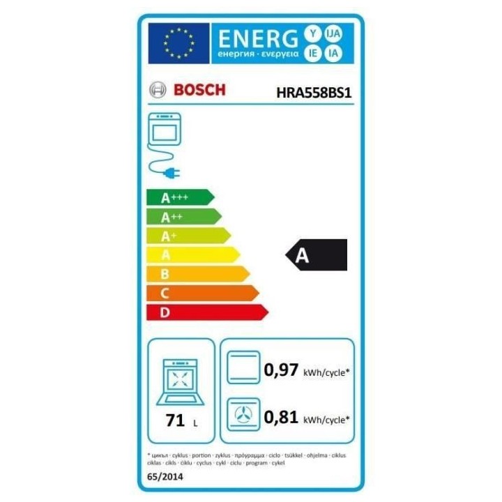 Four VarioSteam EcoClean Encastrable BOSCH - HRA558BS1 - Vol: 71l - 10