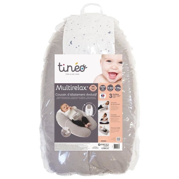 Tinéo Multirelax Éponge Microfibre Gris
