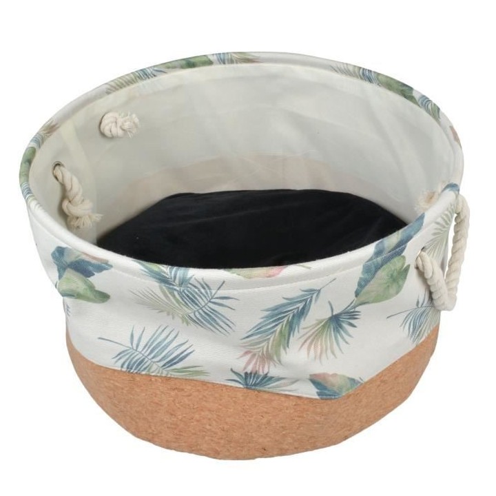 LAROY DUVO Panier rond Palm Cork & Poly pour chiens ou chats - Taille