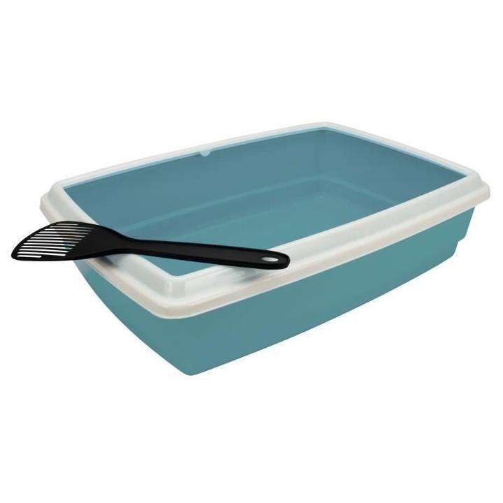 AIME Bac a litiere avec rebord + Pelle - Pour chat