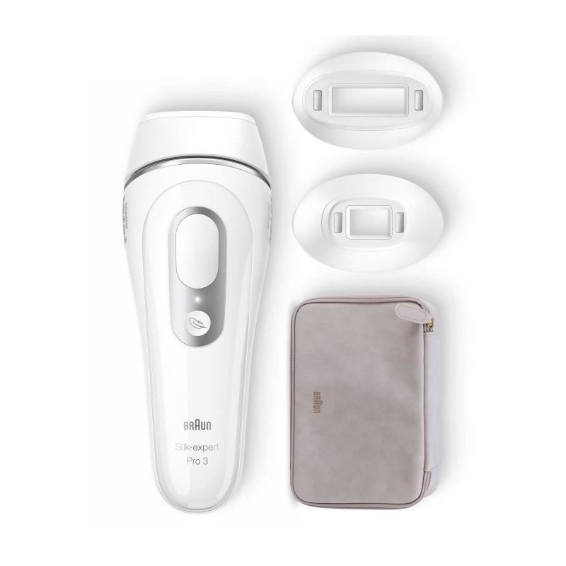 Braun Silk·expert Pro 3 PL3230 - IPL Pour Femme, Épilateur Lumiere Pulsée a Domicile, Blanc/Argent