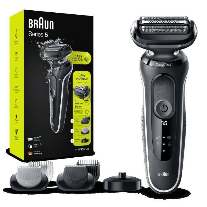 Rasoir Électrique Braun Series 5 51-W4650cs - 2 Accessoires EasyClick