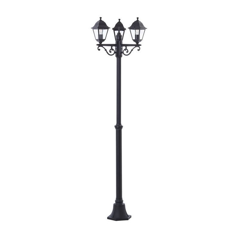 Lampadaire extérieur BRILLIANT NISSIE noir 3*E27 - 60W