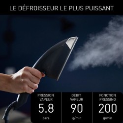 CALOR UT2020C0 Défroisseur vapeur, Purificateur, Pression 5,8 bars, Débit jusqu'a 90 g/min, Boost 200 g/min, Assainissant, Cub