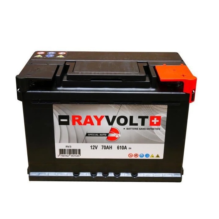 Batterie auto RAYVOLT RV3 70AH 610A