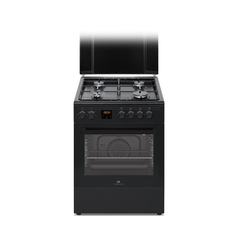 Cuisiniere gaz CONTINENTAL EDISON CECG60FCB1 - 4 feux - L59,8 x P61 xH83cm- Noir