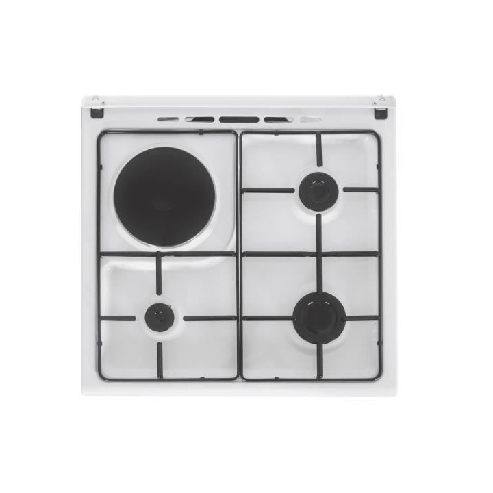 Cuisiniere mixte CONTINENTAL EDISON CECM60FCW - 3 feux gaz + 1 électr