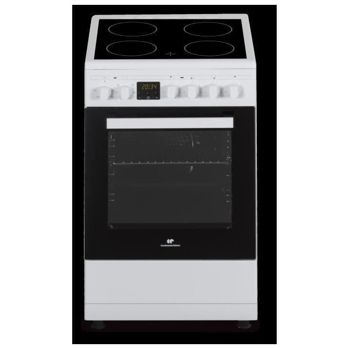 Cuisiniere vitrocéramique CONTINENTAL EDISON CECV50FCW - 4 feux - L49