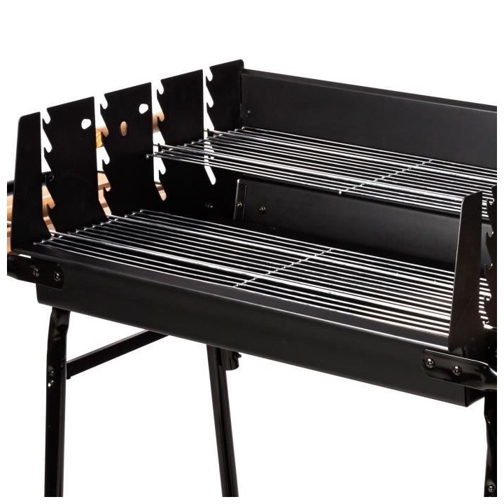 Barbecue a charbon JAVA - Surface de cuisson : 60,5 x 20 cm - Noir