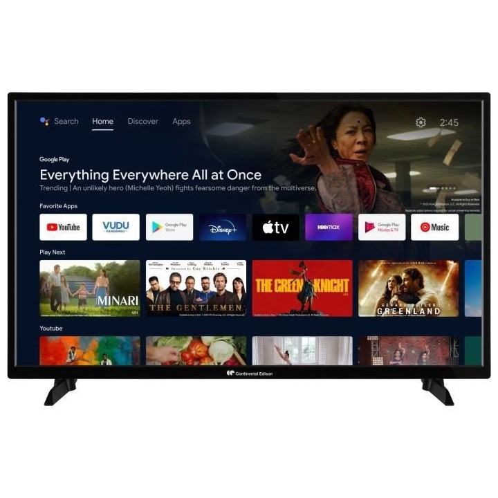 TV LED - CONTINENTAL EDISON - CELED32SAHD23B3 - HD - 32 (80 cm) - HDR