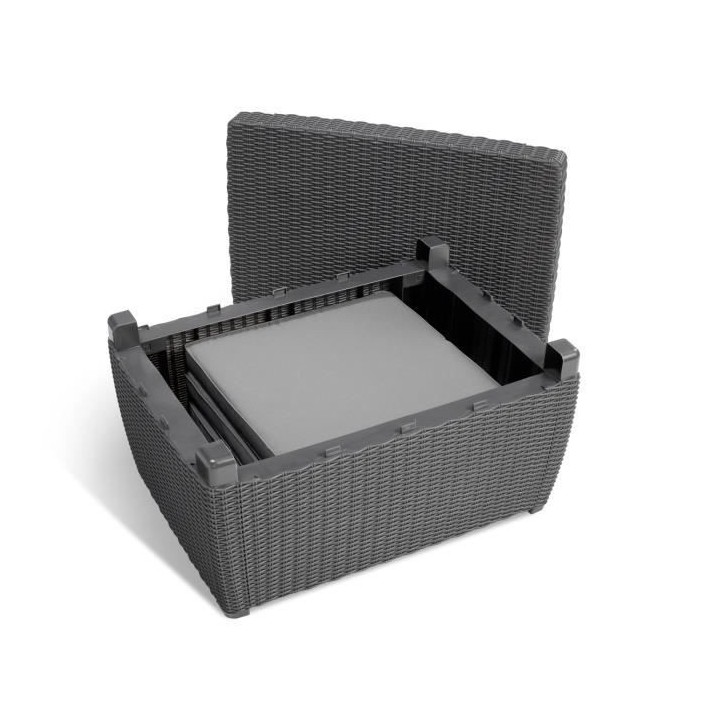 Salon de jardin - résine imitation rotin tressé - Allibert by KETER