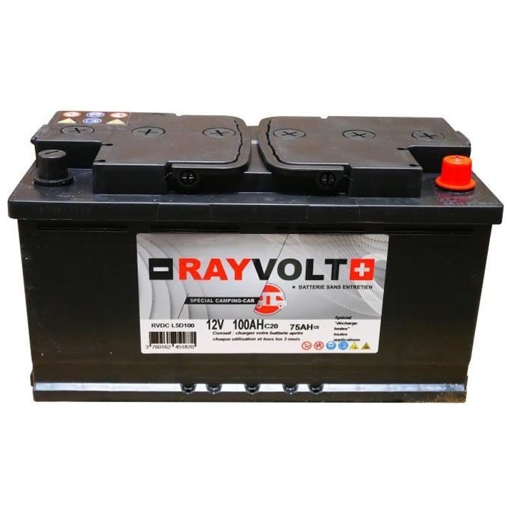 Batterie a décharge lente RAYVOLT 12V 100AH
