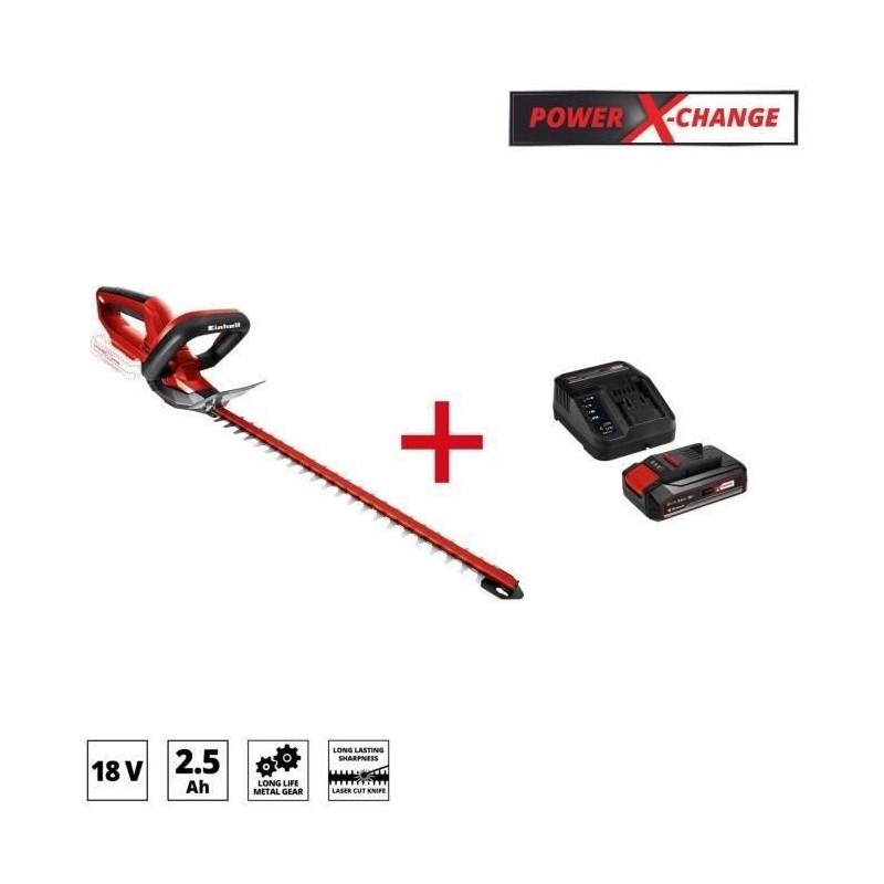 Taille-haies GE-CH 1846 Li- + Starter Kit 2,5Ah - Power X-Change