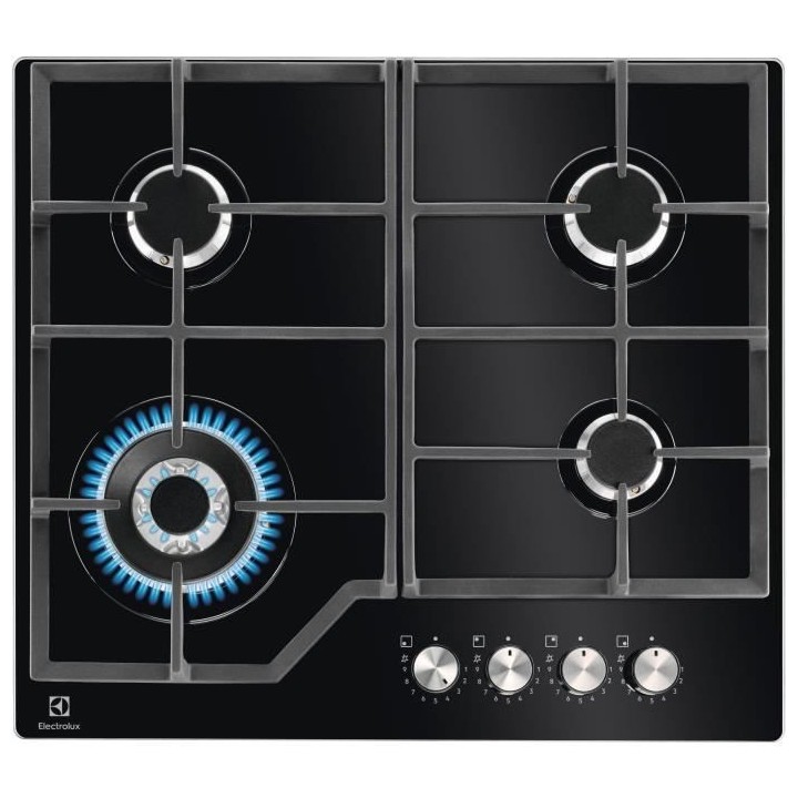 Table gaz verre ELECTROLUX - 4 foyers - l63 XL72 X 16cm - KGG64362K