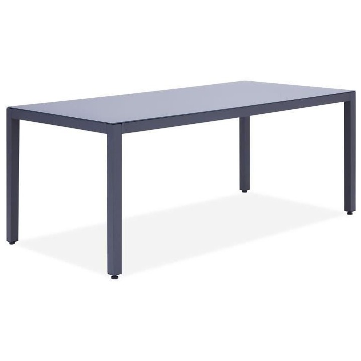 Ensemble repas de jardin 6 personnes Aluminium - Table avec plateau en
