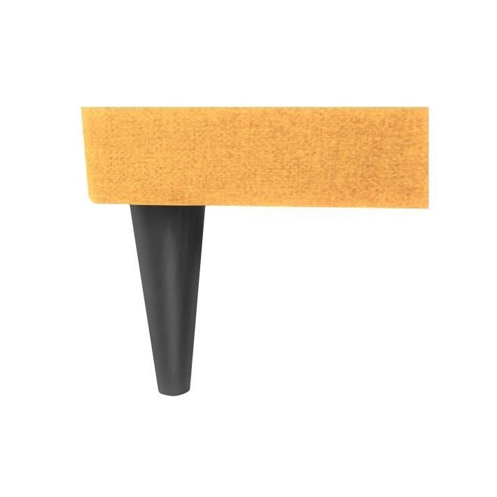 Canapé d'angle convertible réversible FALSLEV - Coffre - Tissu jaune