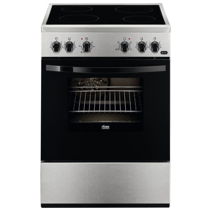 Cuisiniere vitrocéramique FAURE - FCV65091XA - 4 foyers Hi-Light + fo