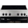 Cuisiniere vitrocéramique FAURE - FCV65091XA - 4 foyers Hi-Light + four multifonction 54L - l71 X L66 X H94cm - Inox