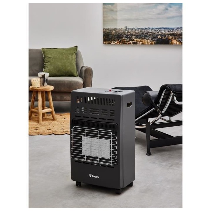 Chauffage d'appoint infrarouge au gaz butane KERN - Allumage par piezo