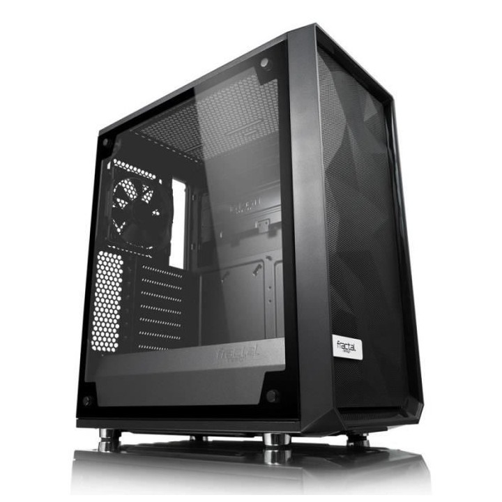 FRACTAL DESIGN BOITIER PC Meshify C - Blackout - Noir - Verre trempé