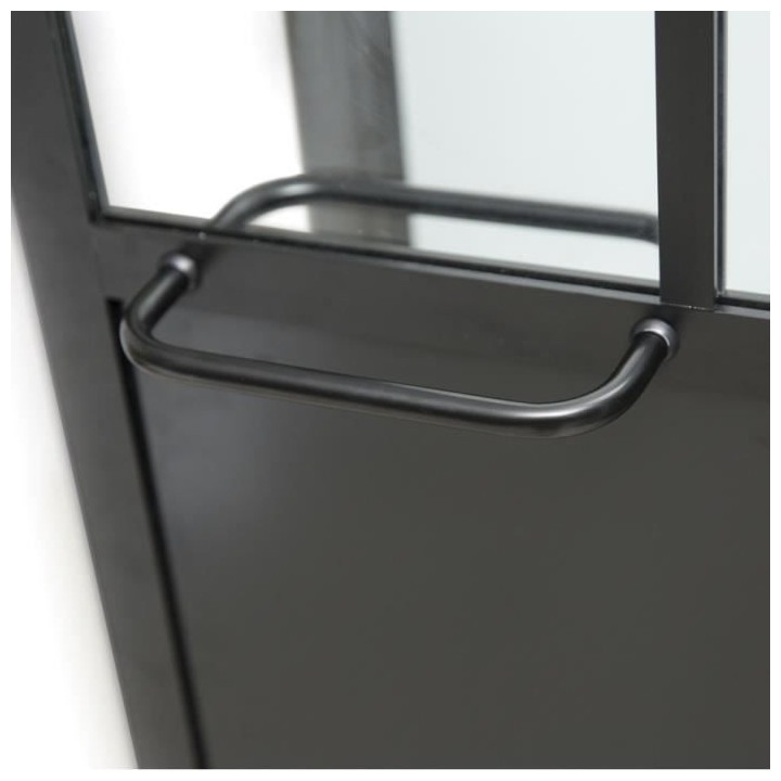 GELCO Cabine de douche 90x90x220 Style Industriel Noir