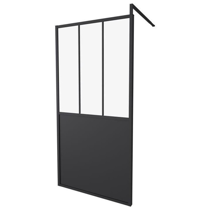PAROI FIXE 100X200 STYLE INDUSTRIEL NOIR