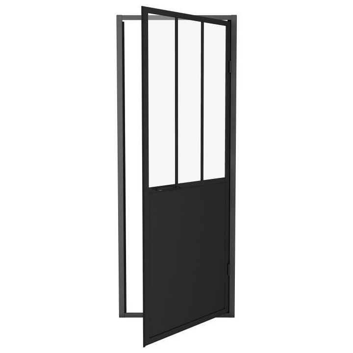 PORTE PIVOTANTE 80X200 STYLE INDUSTRIEL NOIR
