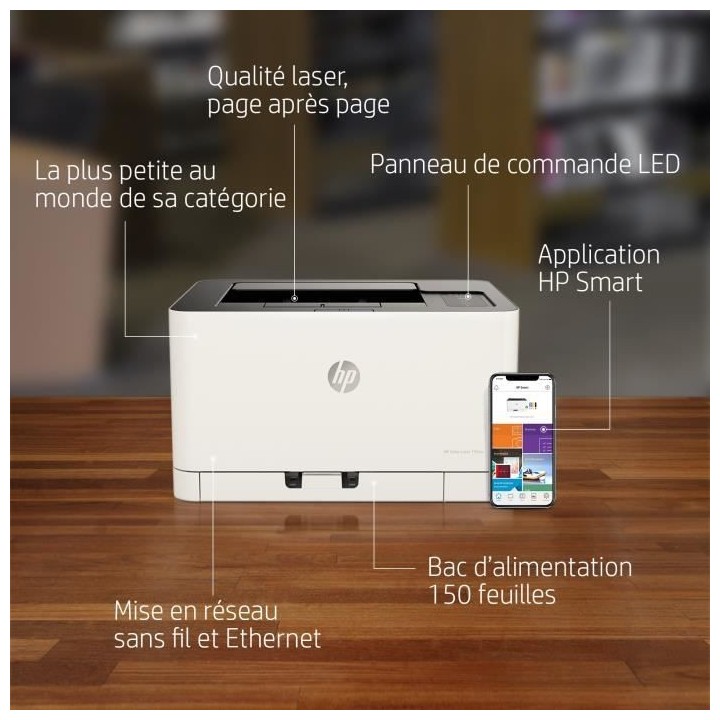 HP Color Laser 150nw Imprimante monofonction Laser couleur - Idéal po