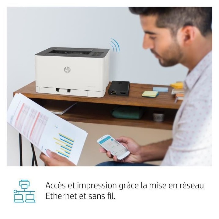 HP Color Laser 150nw Imprimante monofonction Laser couleur - Idéal po