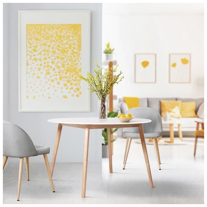 Table a manger ronde 4 personnes - laqué - ESTHER