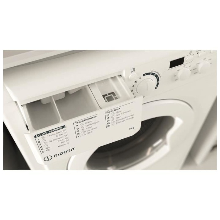 Lave-linge hublot INDESIT EWD71453WFRN - 7 kg - Induction - L60 cm - 1