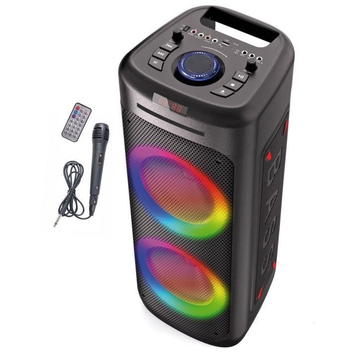 Enceinte lumineuse avec lecteur CD INOVALLEY MS06-CD-XXL - Bluetooth 5