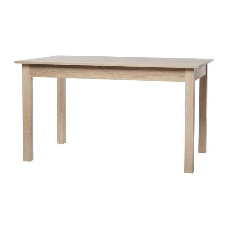 Table a manger extensible de 6 a 10 personnes - Classique - Décor chene - COBURG - L 137-177 x l 80 x H 76,5 cm