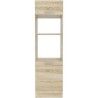 Meuble colonne four 2 portes battantes - Décor chene sonoma - L 60 x P 57 x H 210 cm - LASSEN